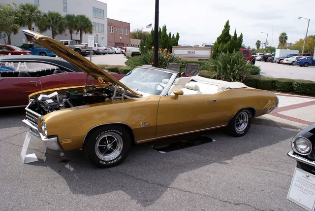 1971 Buick GS convertible left-front exterior context.