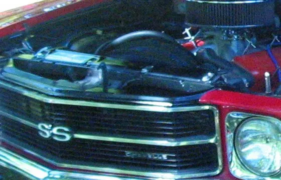 Local crop showing front trim and SS grille context from an approved 1971 Chevelle SS Commons photo.