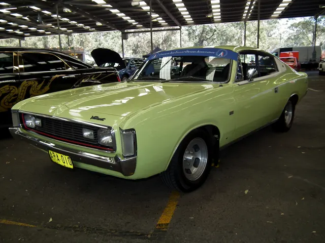 Exact-year Charger 770 frontal view documenting the grille, rectangular lamps, bumper, hood, body proportions, and regular 770 presentation.