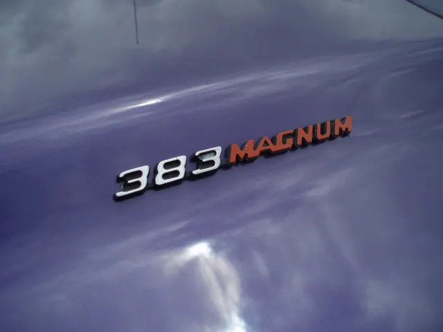 1971 Challenger R/T bonnet badge detail; useful trim context, not drivetrain proof.