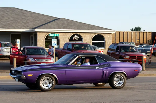 1971 Dodge Challenger R/T show-field view; representative exterior context.