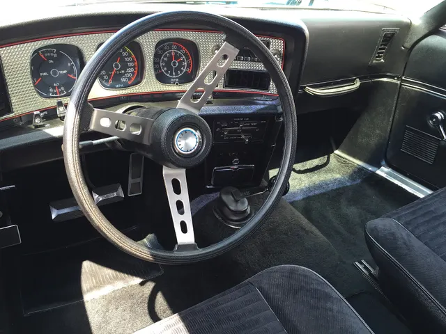 Factory-original 1972 AMC Javelin AMX 401 four-speed cockpit
