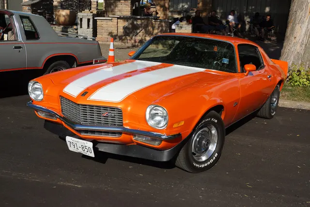 Exact-year Z28 retained for package stripe, body, grille, trim, and rally-wheel context; appearance alone does not prove Z28 identity.