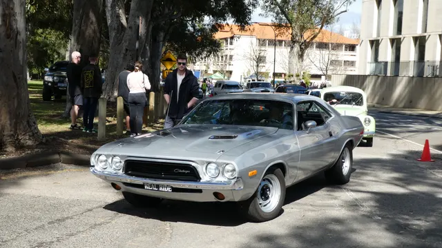 1972 Challenger street view showing the model-year grille and hardtop profile