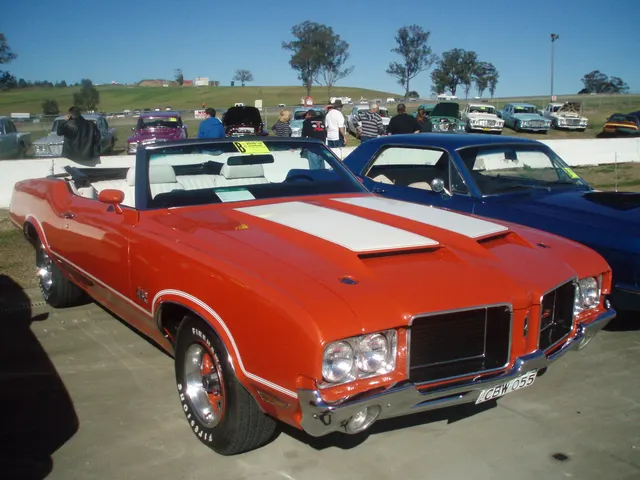 Second view of a 1972 Oldsmobile 4-4-2 convertible; W-30 status requires VIN and drivetrain evidence