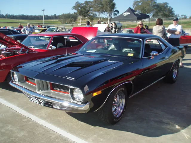 1972 Plymouth Cuda front and side view in exact-year model context