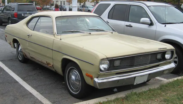 Stock-presented 1972 Duster body profile; included for body and proportion context, not as a Duster 340 authentication reference