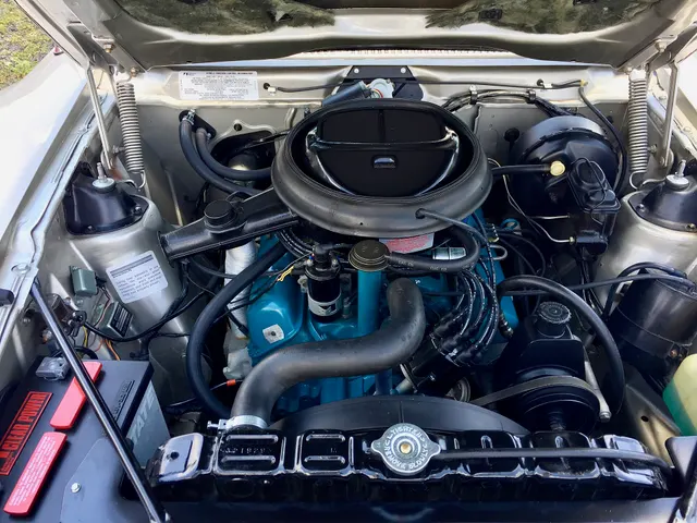 Documented 1973 Javelin AMX 401 Go Package cowl-air engine compartment