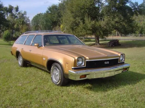 Licensed 1973 Chevrolet Chevelle SS wagon image; body-style context only, not applied to every SS454 coupe claim.