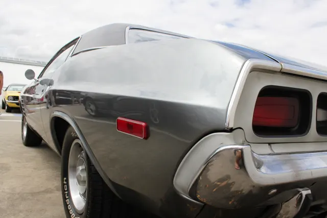1973 Challenger rear-panel and taillamp detail