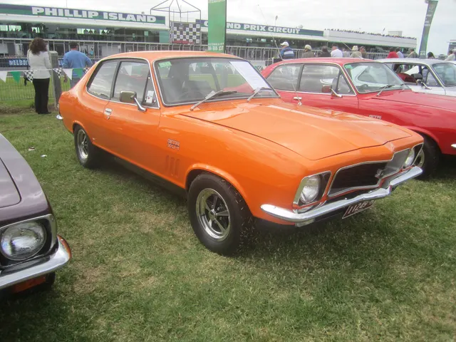 Exact-year 1973 Holden Torana view documenting the body, model trim, glazing, lamps, bumpers, and wheel treatment; visible restoration remains subject-specific.