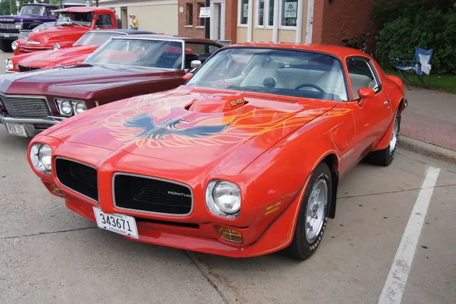 1973 Pontiac Trans Am cruise-in image; supporting restoration-era context.