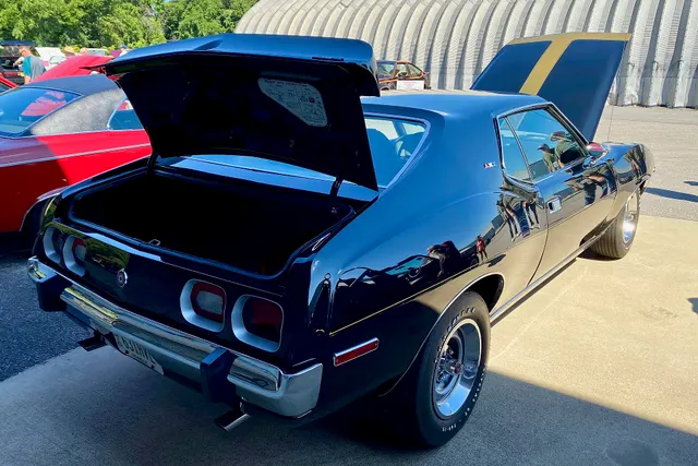 All-stock 1974 AMC Javelin AMX 401 four-speed rear view