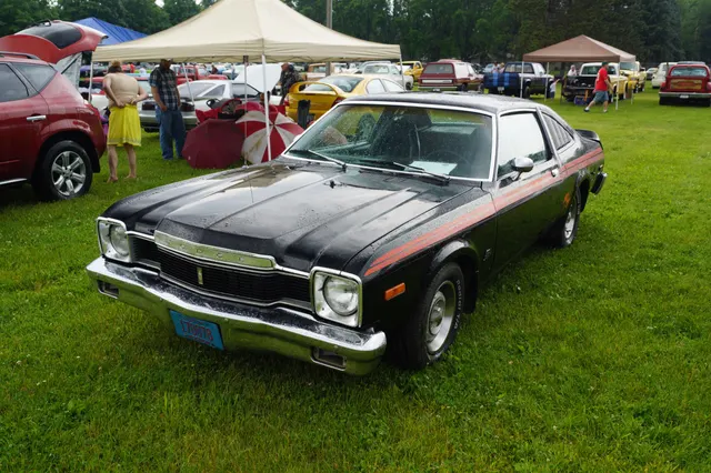Front three-quarter view of the same surviving 1976 Dodge Aspen R/T