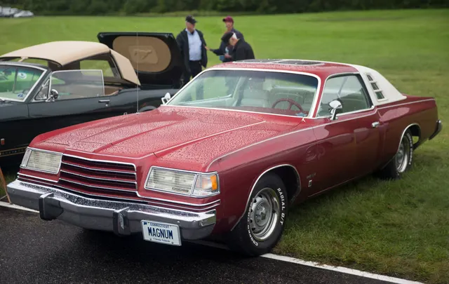 A distinct front three-quarter view of an exact-year, stock-presenting 1978 Dodge Magnum XE; visible equipment, finish, restoration, and condition remain specific to the photographed car.