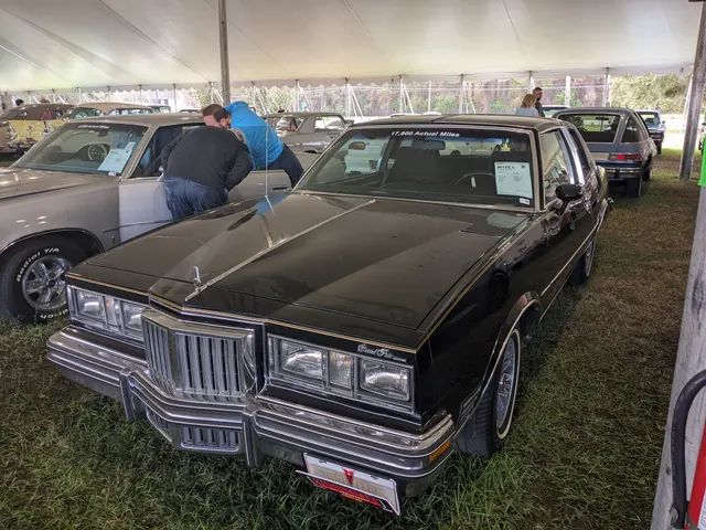 An exact-year, unrestored 1978 Pontiac Grand Prix SJ front three-quarter view used for model-line body context; SJ trim, equipment, finish, and condition remain specific to this car.