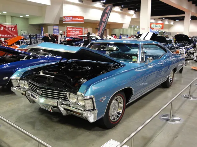Licensed 1967 Impala SS with visible SS427 grille badge and open hood; use as visual context, not standalone originality proof.