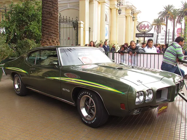 Pontiac GTO The Judge 1970 photographed by order_242; used for Judge badging and body-stripe context.