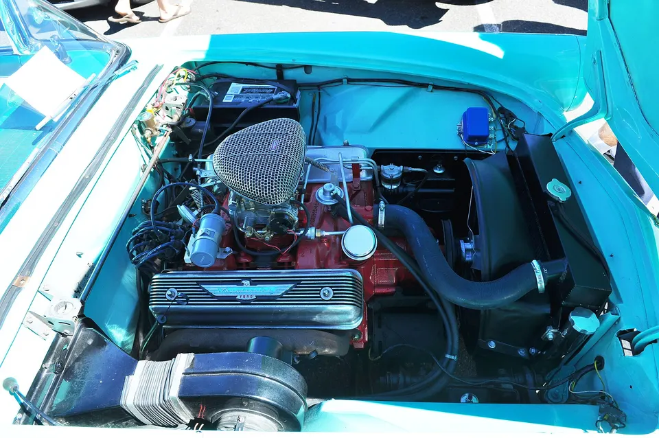 1955 Thunderbird 292 Y-block engine assembly profile photo