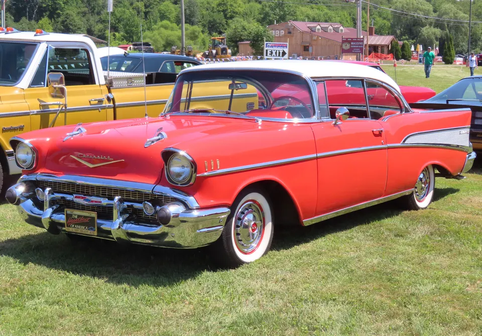 Bel Air quarter-panel script, gold grille and deck emblems, and body-specific series identification profile photo