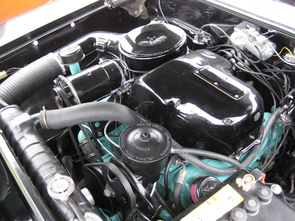 1957 Pontiac Bonneville engine profile photo