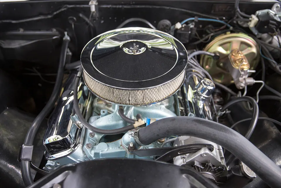 1967 Pontiac 428 engine assembly profile photo